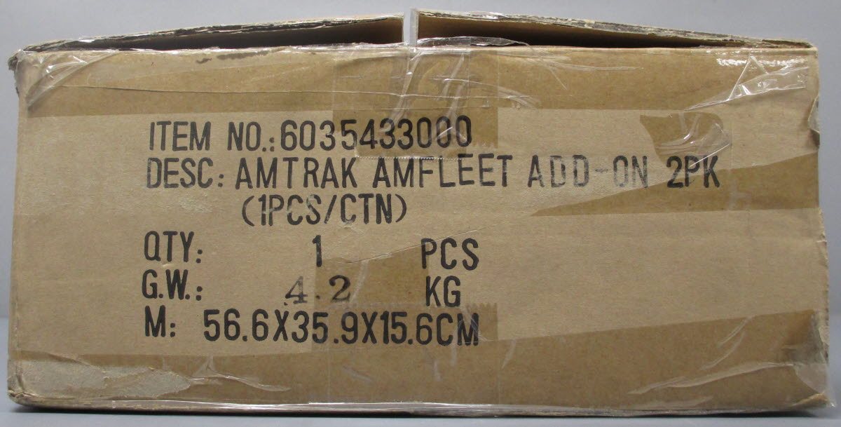Lionel 6-35433 Amtrak Amfleet Passenger Car Add-On (Set of 2)
