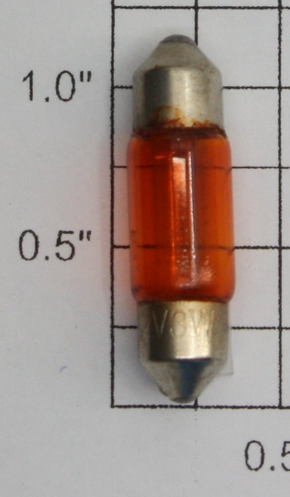 Acme 3021A 12V 3W 8 x 29mm Amber T-2 1/4 Festoon Light Bulb