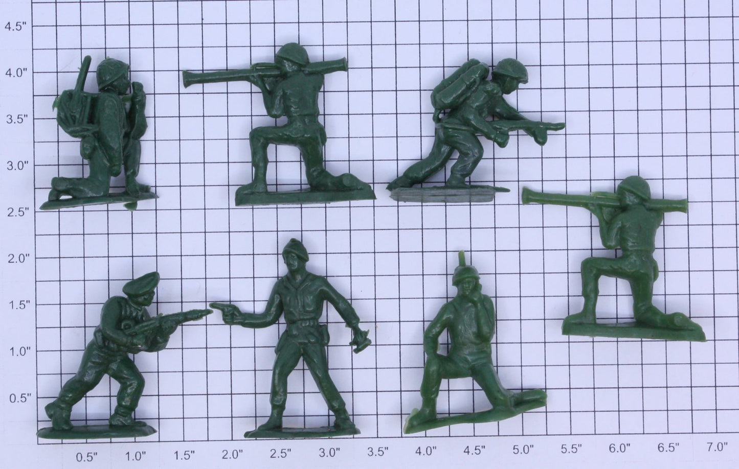 Acme 20-1106 Army Man Figure Assortment (Set of 7)
