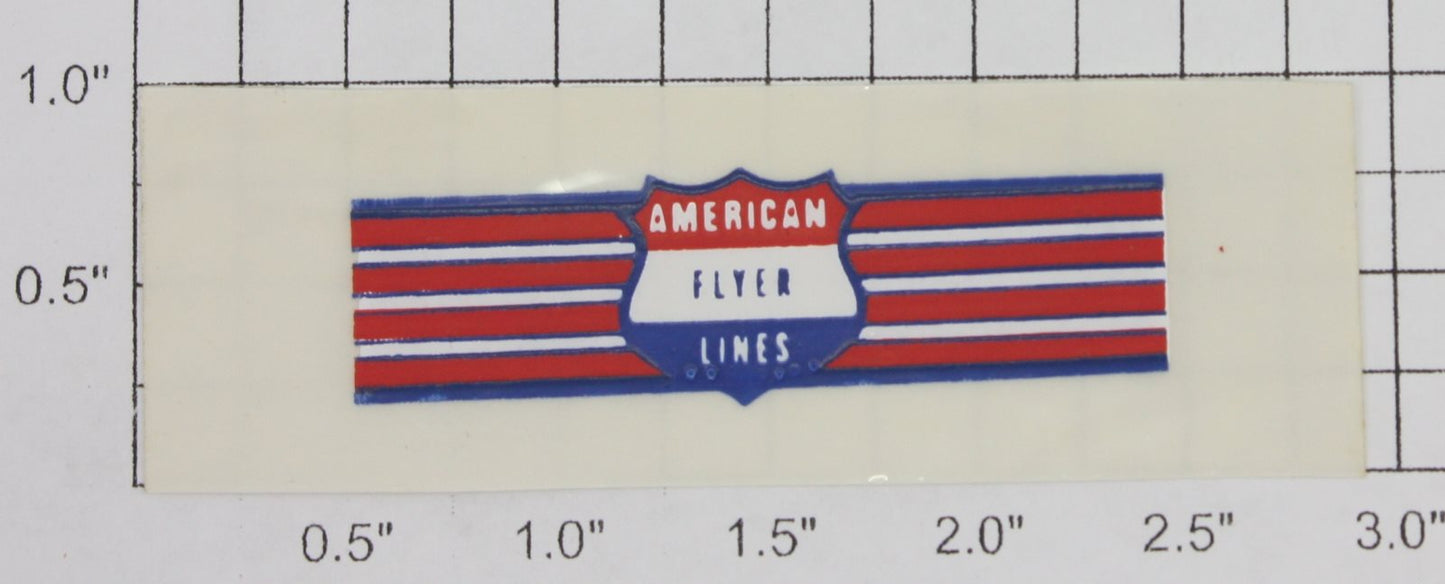 American Flyer 500-11 Red, White, and Blue "American Flyer Lines" Stripes/Plaque