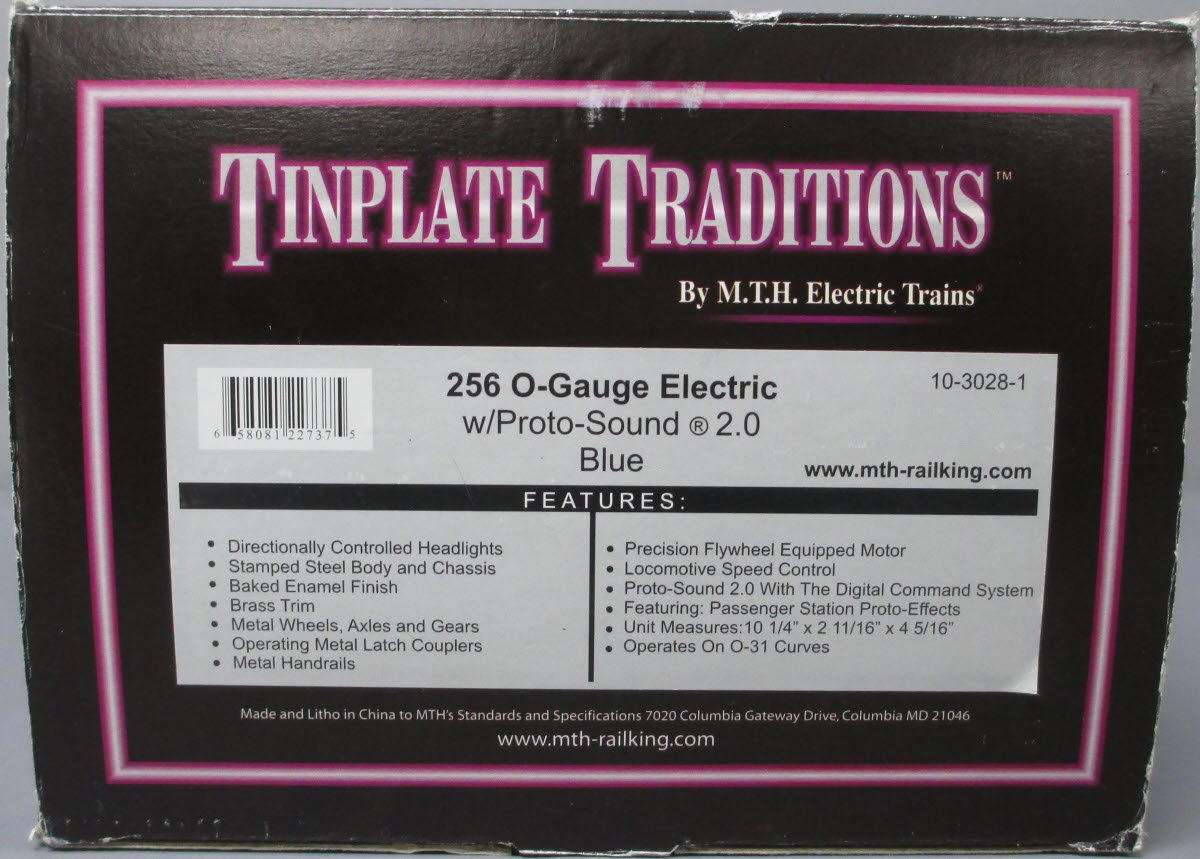 MTH 10-3028-1 Std Gauge NYC Blue Electric #256 w/Proto-Sound 2.0
