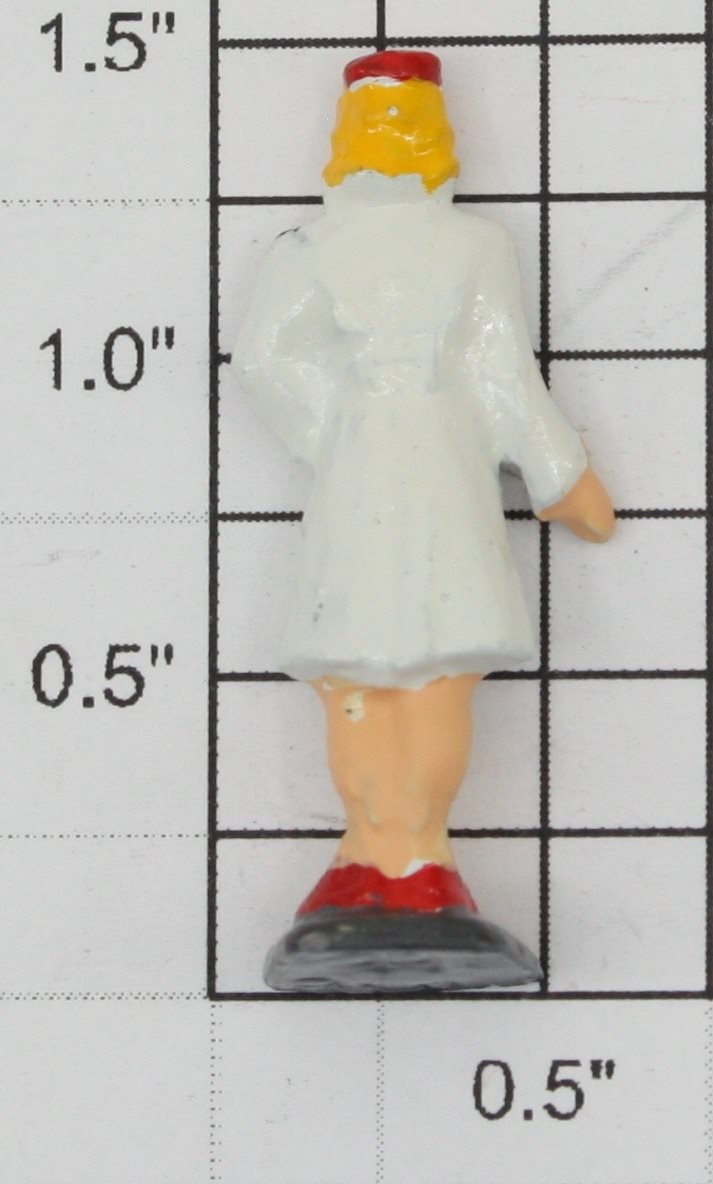American Flyer XA10002 Diecast Blonde Woman in White Coat w/ Red Purse Waiting