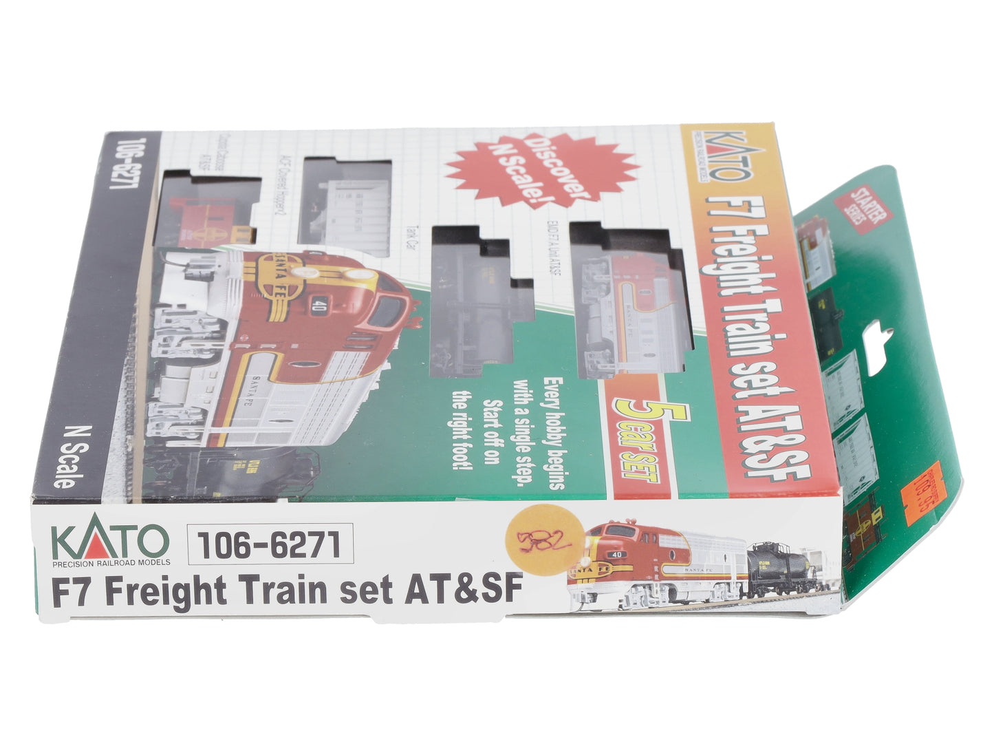 Kato 106-6271 N Scale Atchison, Topeka & Santa Fe F7A Diesel Freight Train Set