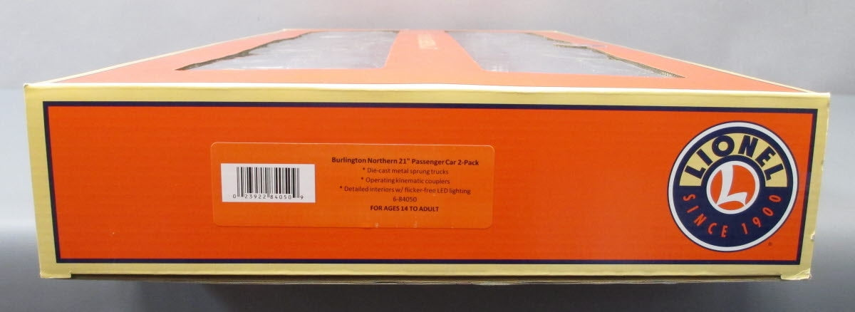 Lionel 6-84050 O Scale Burlington Northern 21" Passenger Cars 2-Pack