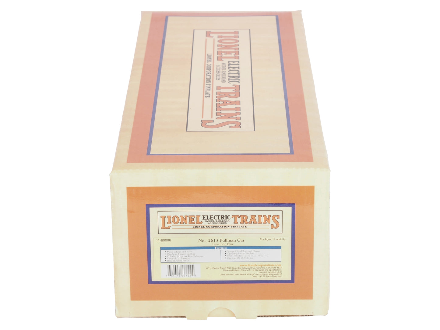 MTH 11-80006 O Gauge Two-Tone Blue Pullman Car #2613 (w/Nickel Trim)