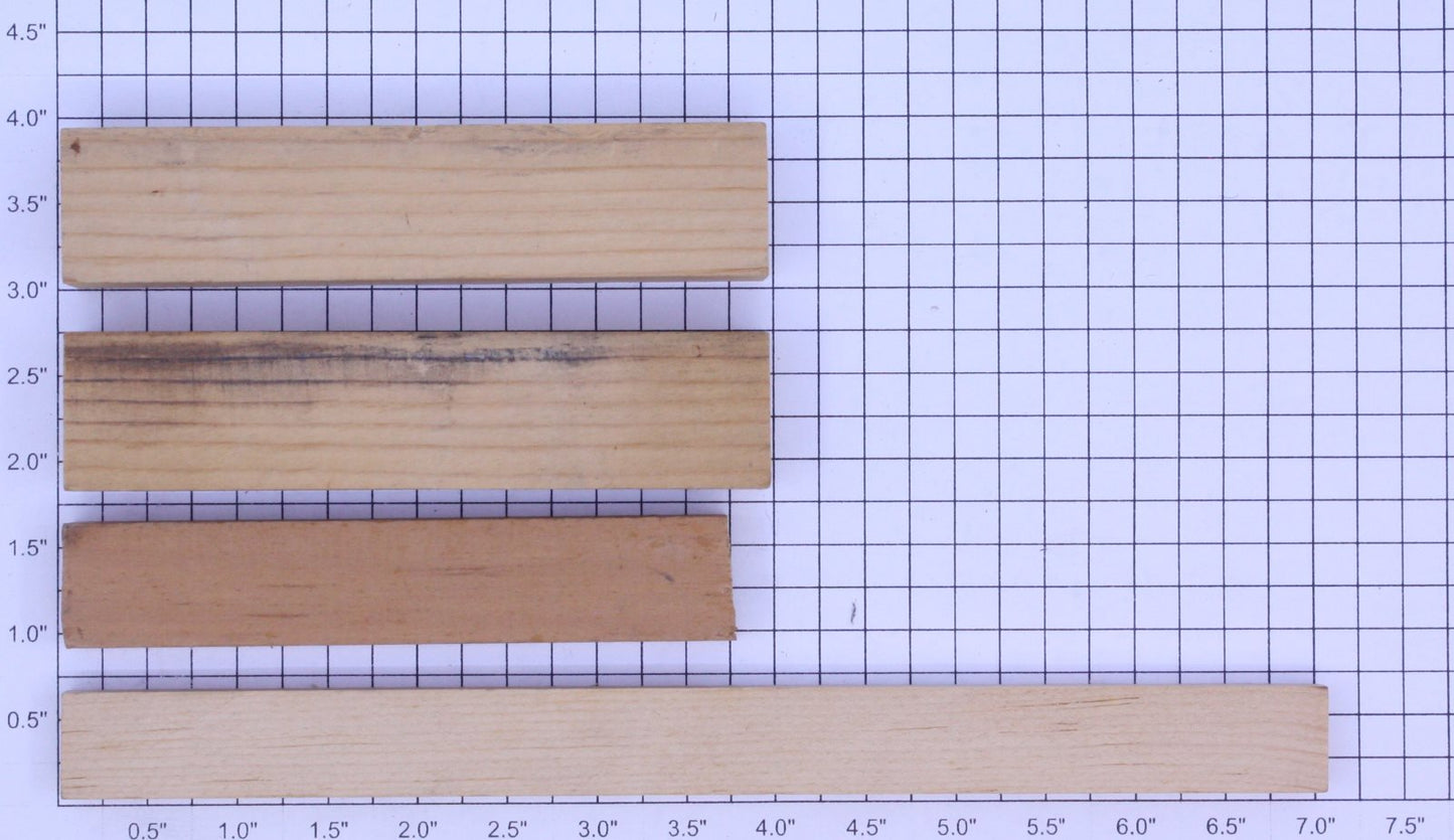 Acme 264-26 G Gauge Hand Cut Wood Timbers (Bag of 4)