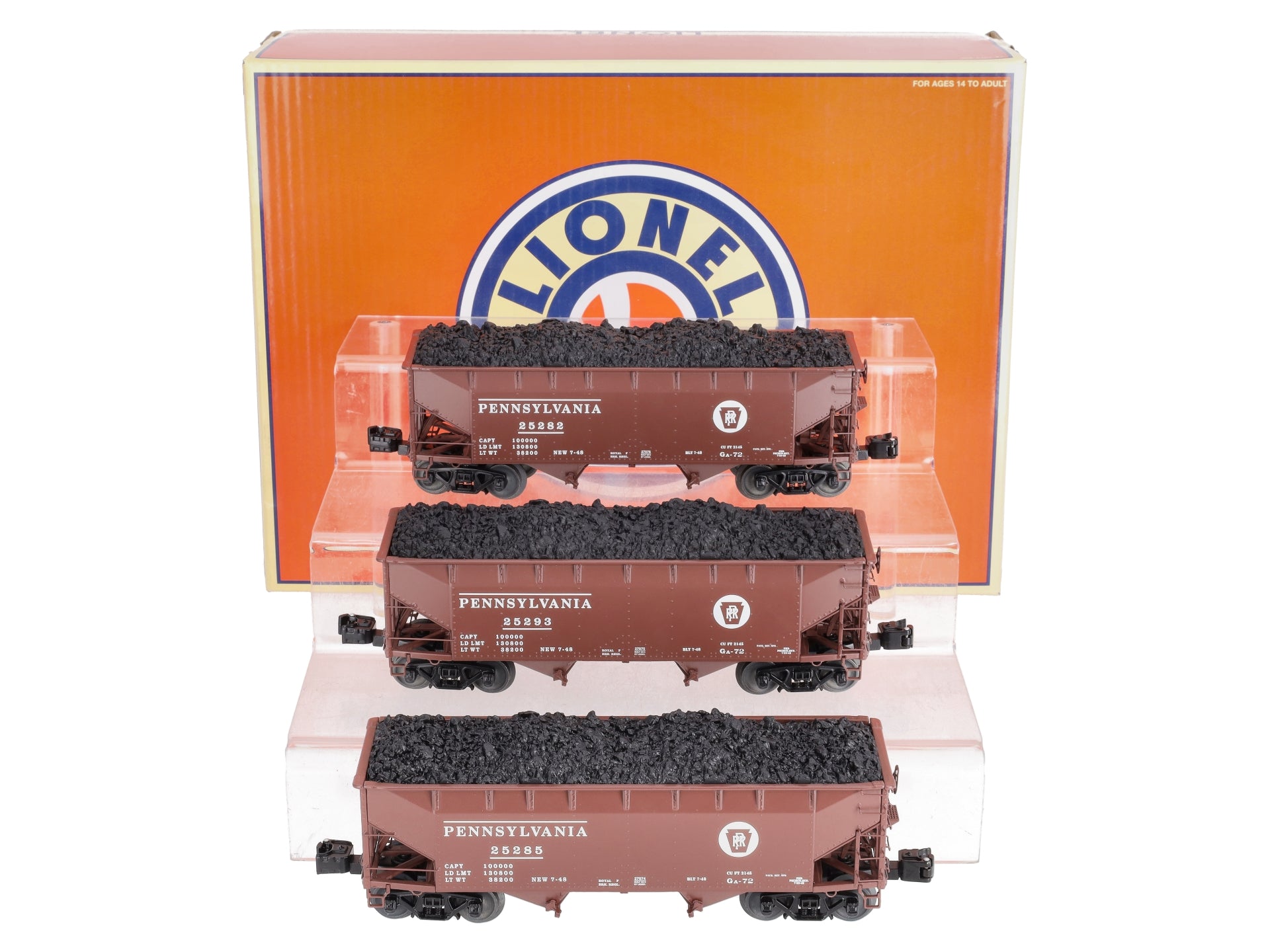 Lionel 6-27073 Pennsylvania Offset Hoppers (Pack of 3) – Trainz