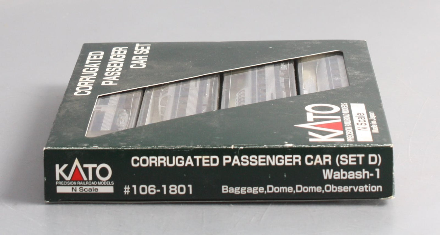 Kato 106-1801 N Scale Wabash Corrugated Passenger Cars