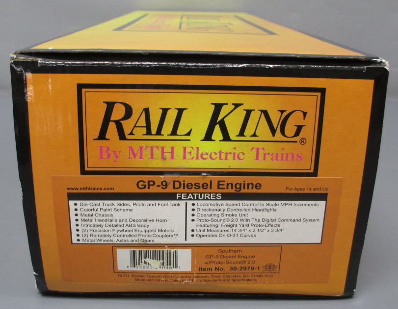 MTH 30-2979-1 Southern GP-9 Diesel Engine #303 with Proto-Sound 2.0