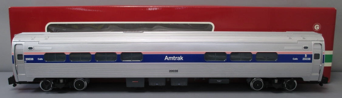 LGB 32224 G Amtrak Amfleet Phase IV Cafe Car #20038 – Trainz LGB 32224 G Amtrak Amfleet Phase IV Cafe Car #20038 – Trainz