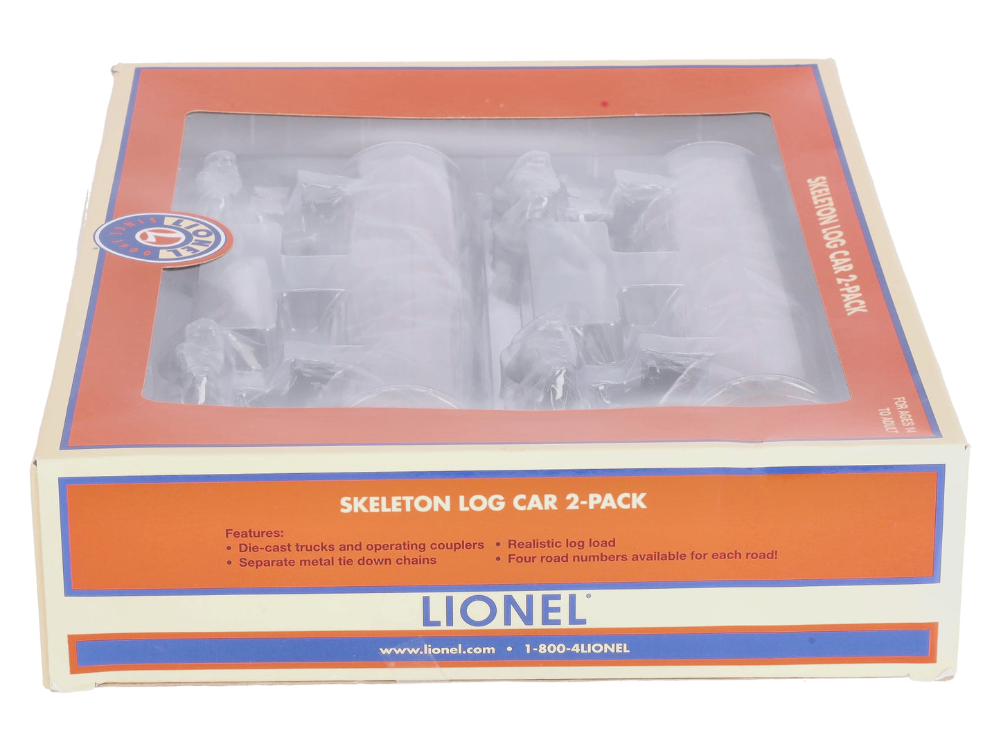 Lionel 1926600 O Skeleton Log Cars 142, 165 (Pack of 2)