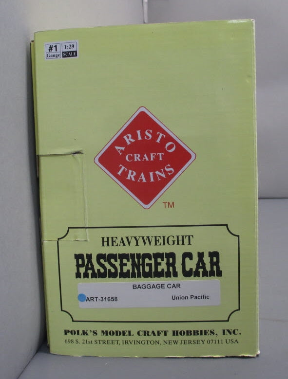 Aristo-Craft 31658 G Scale UP Standard Heavyweight Baggage Car - Metal Wheels