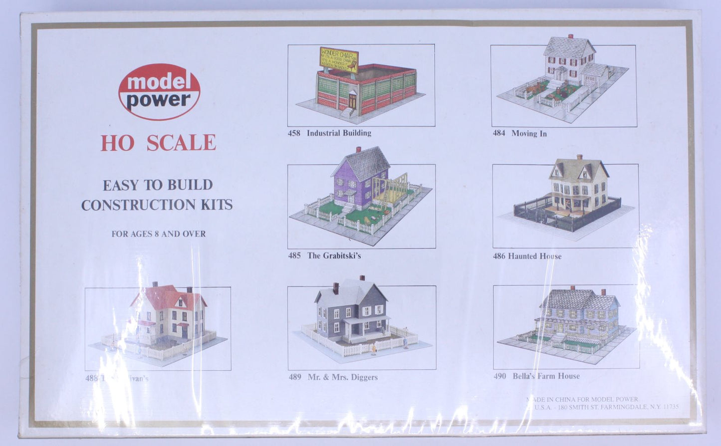 Model Power 487 HO Scale Grandma's House With Base, Grass & Fence Building Kit