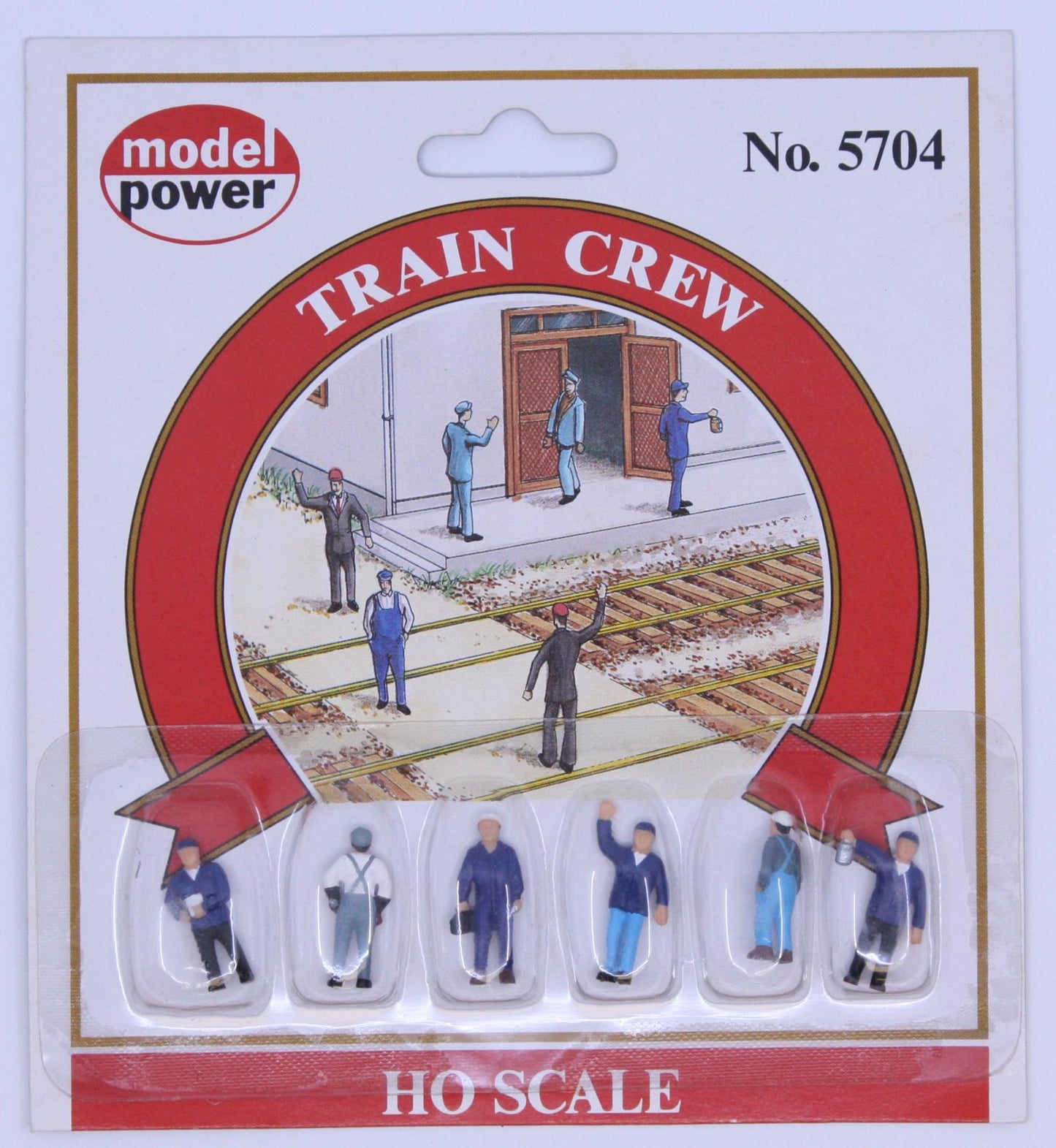 Model Power 5704 HO Train Crew Figures (Set of 6)