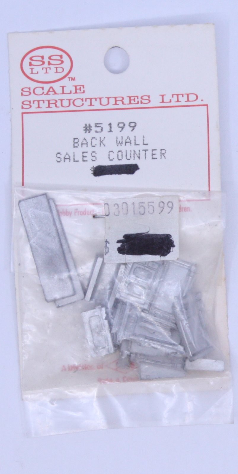 Scale Structures 5199 HO Scale Back Wall Sales Counter
