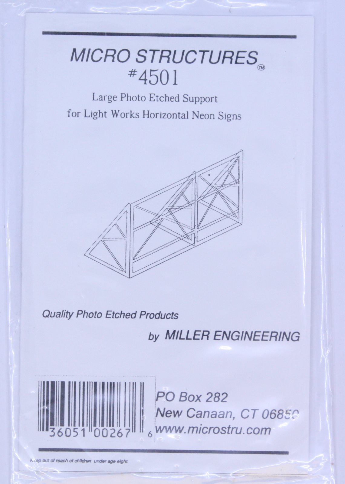 Miller Engineering 4501 Photo-Etched Support Large