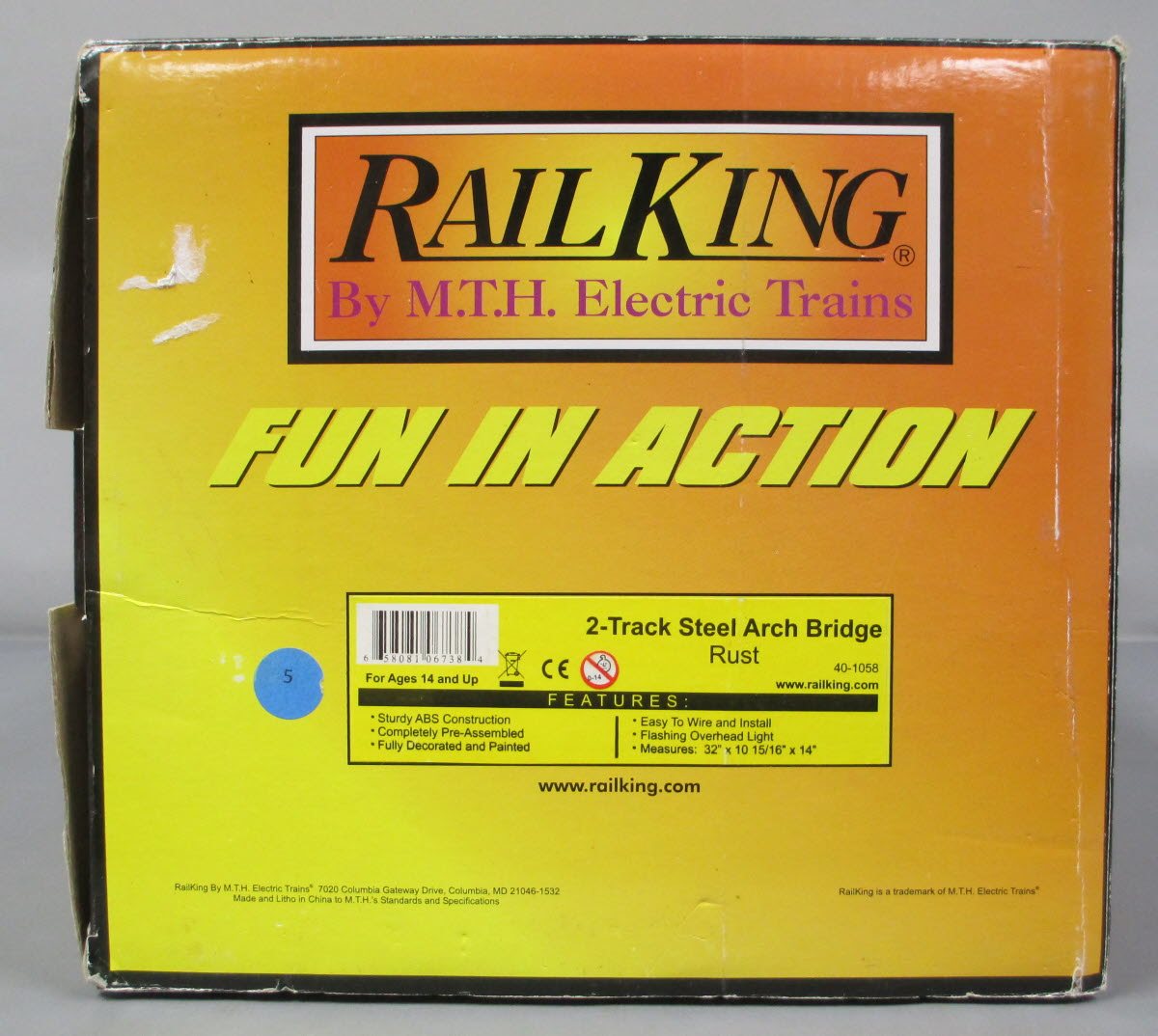 MTH 40-1109 O Gauge 2-Track Steel Arch Bridge