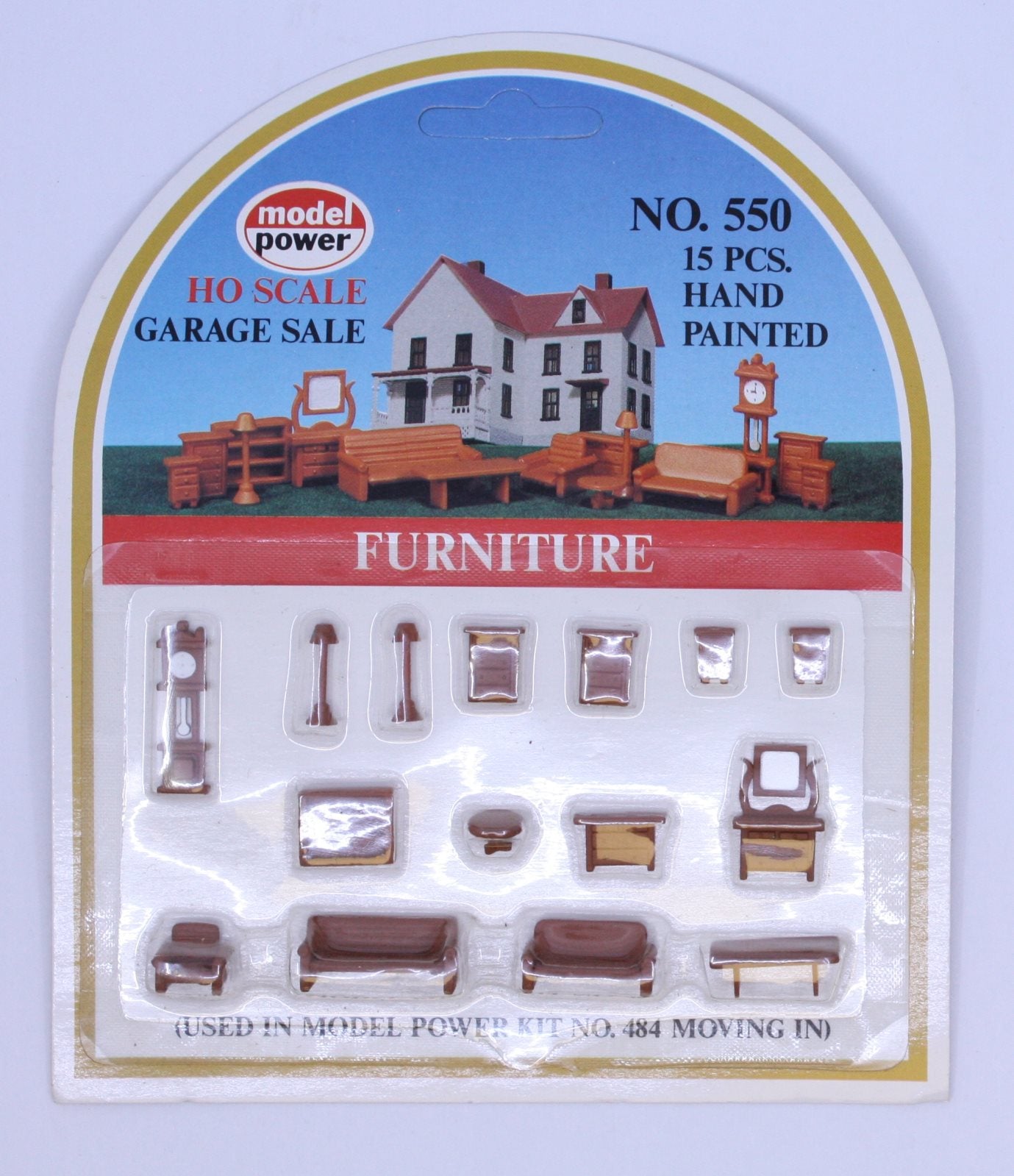 Model Power 550 HO Scale Garage Sale-Furniture (Pack of 15)