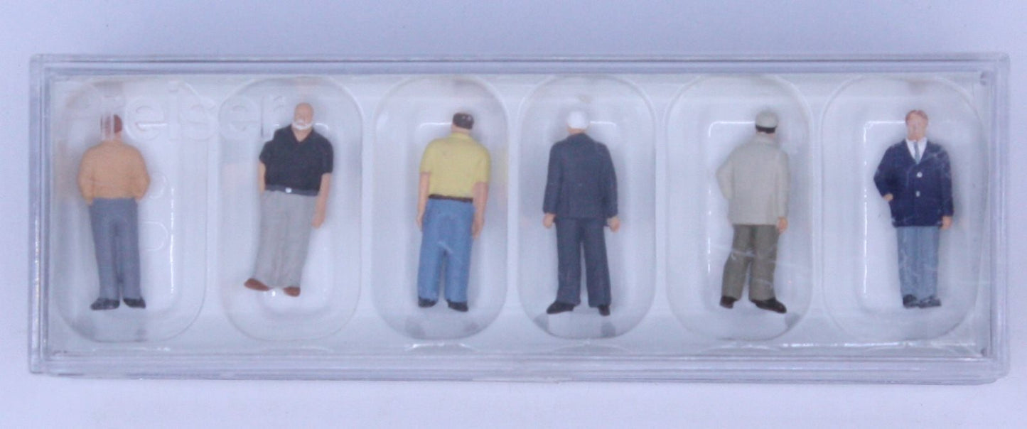 Preiser 10634 HO Standing Men Figures (Set of 6)