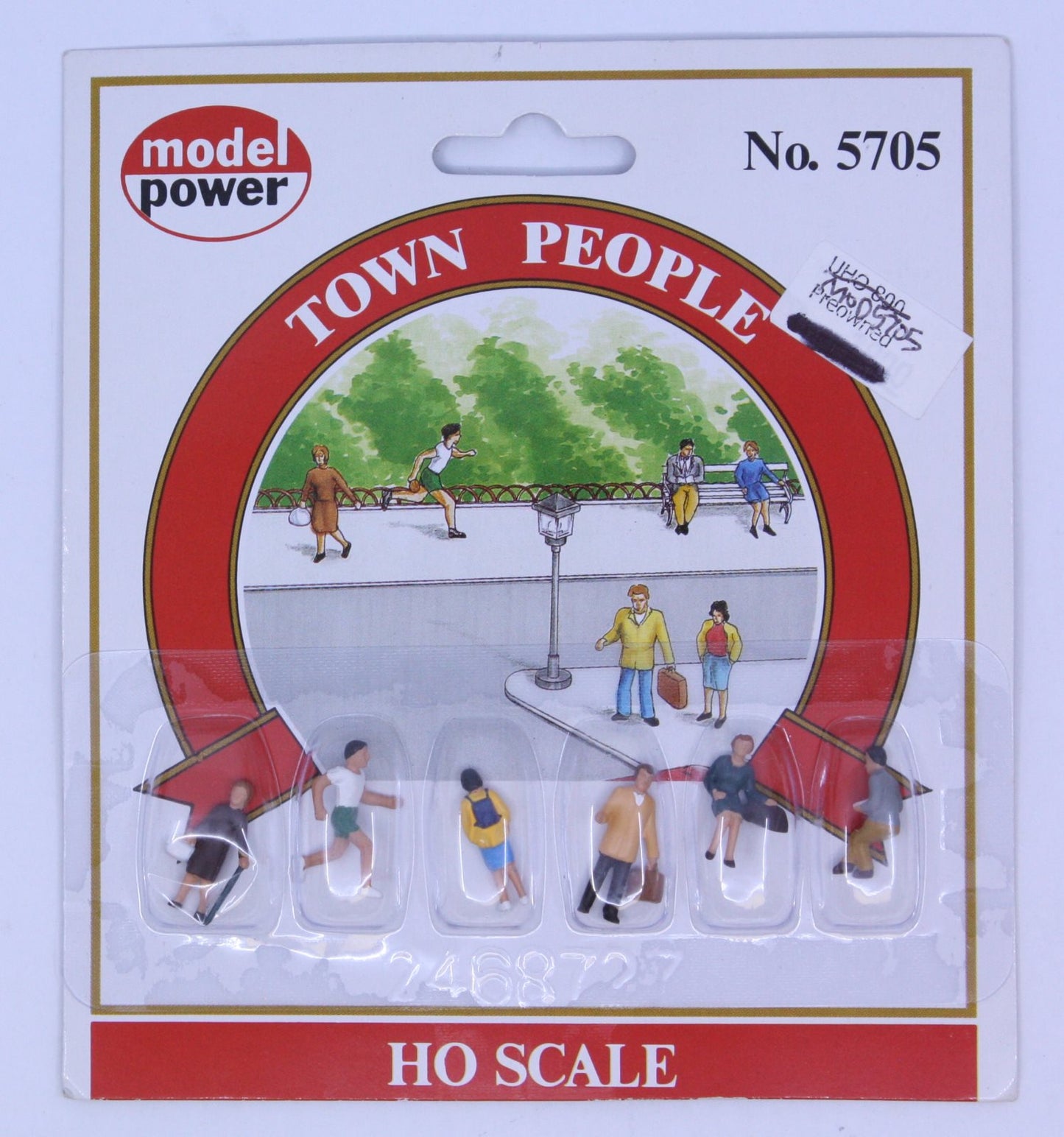Model Power 5705 HO Scale Townspeople Plastic Painted Figures (Set of 6)