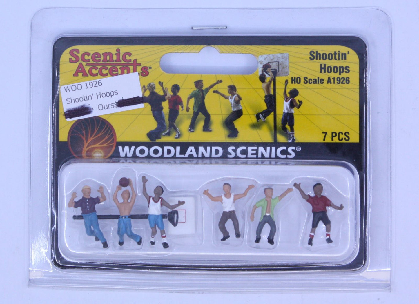 Woodland Scenics A1926 HO Scenic Accents Shootin' Hoops Figure Set (Set of 7)