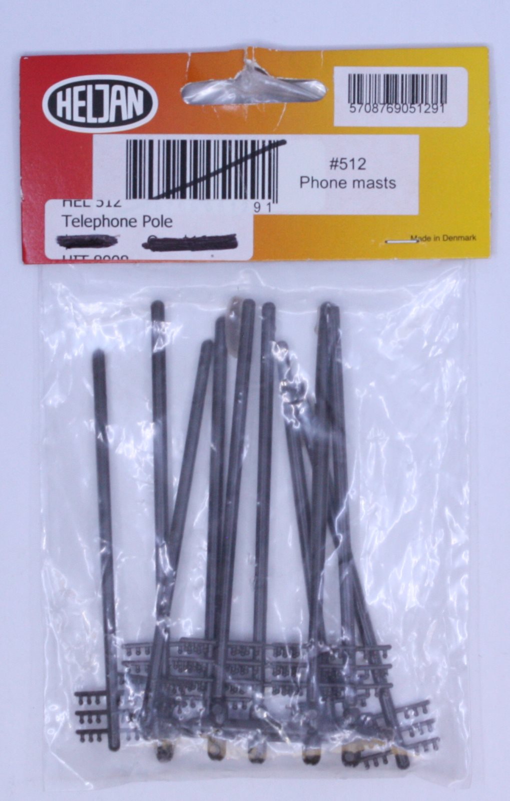 Heljan 512 HO Scale Telephone Pole 10/ (Pack of 10)