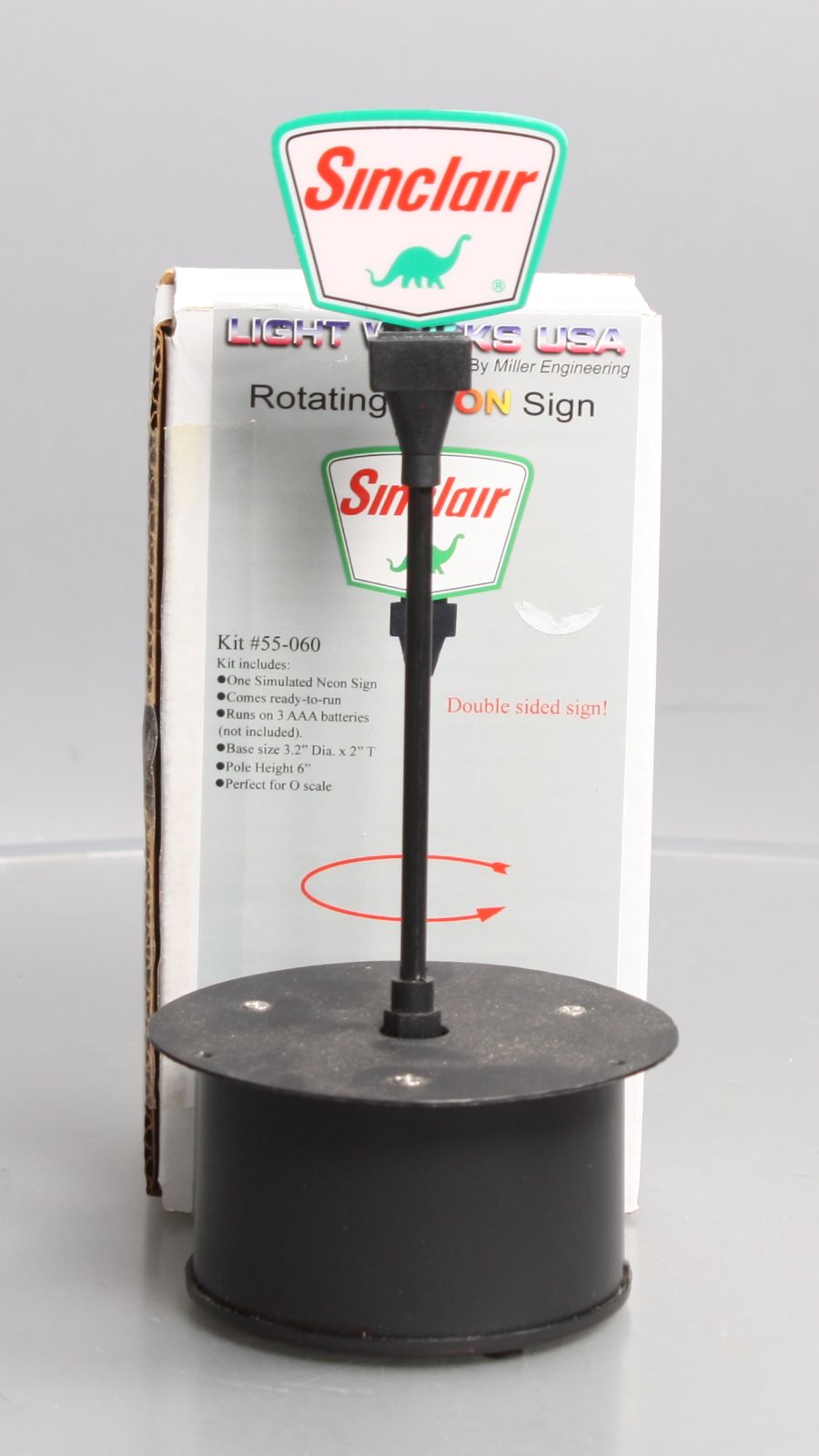 Miller Engineering 55060 O Sinclair Gas Double-Sided Rotating Sign