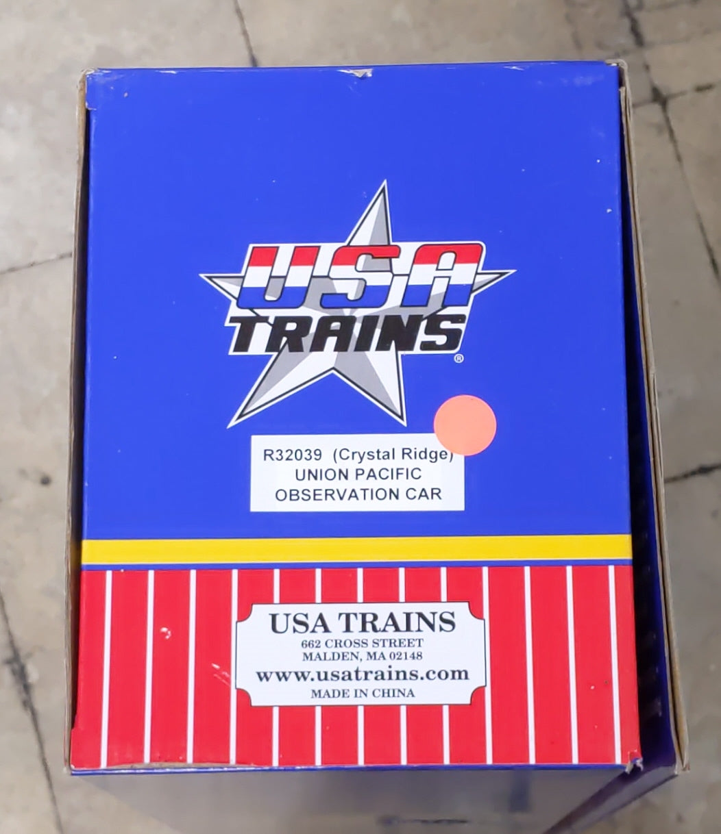 USA Trains R32039 G Union Pacific Crystal Ridge Observation Car