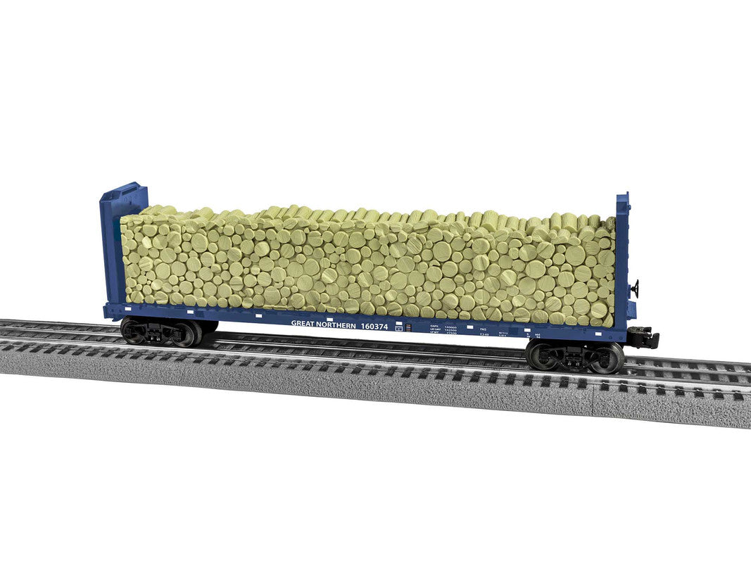 Lionel 2043104 O Great Northern Standard Bulkhead Flatcar #160374