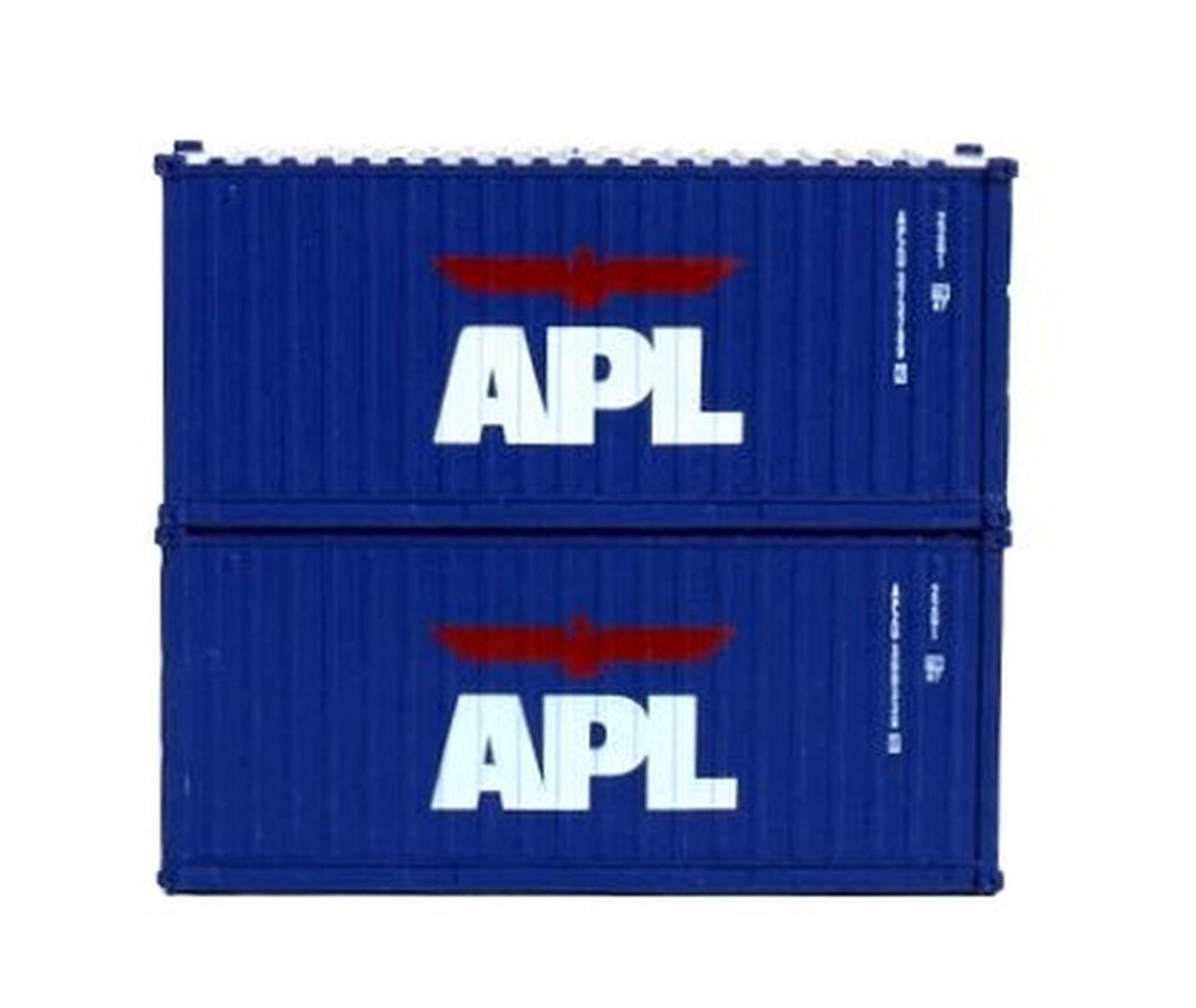JTC Model Trains 205368 N APL 20' Standard Height Container Set #2 (Pack of 2)