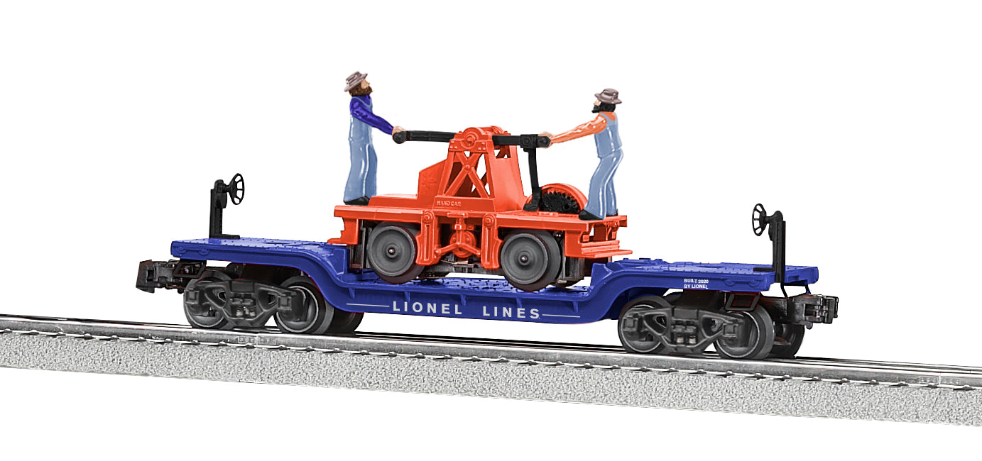 Lionel 2128080 O Lionel Lines Flatcar with Handcar