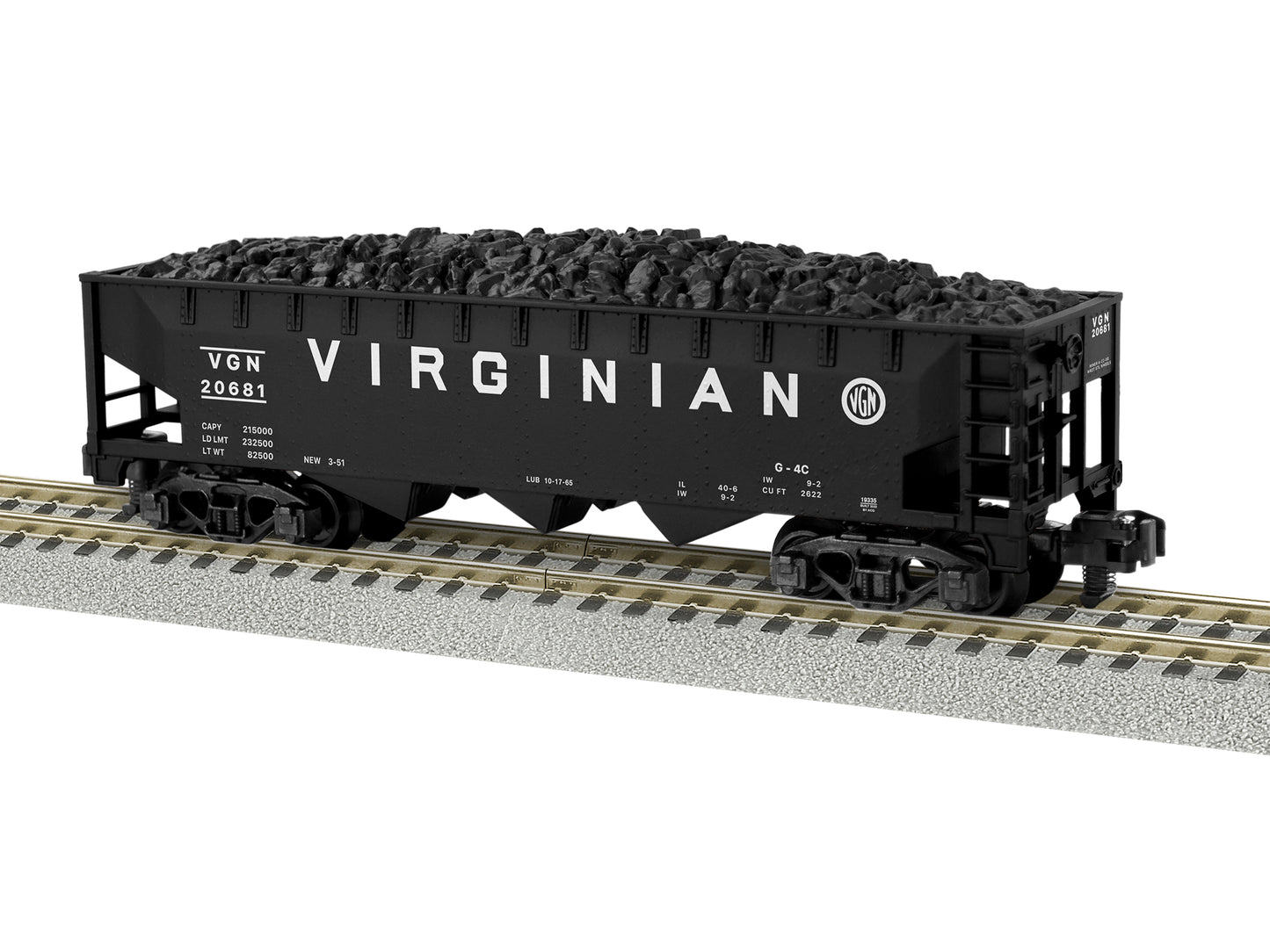 American Flyer 2219335 S Virginian Railway 3-Bay Hopper #20681