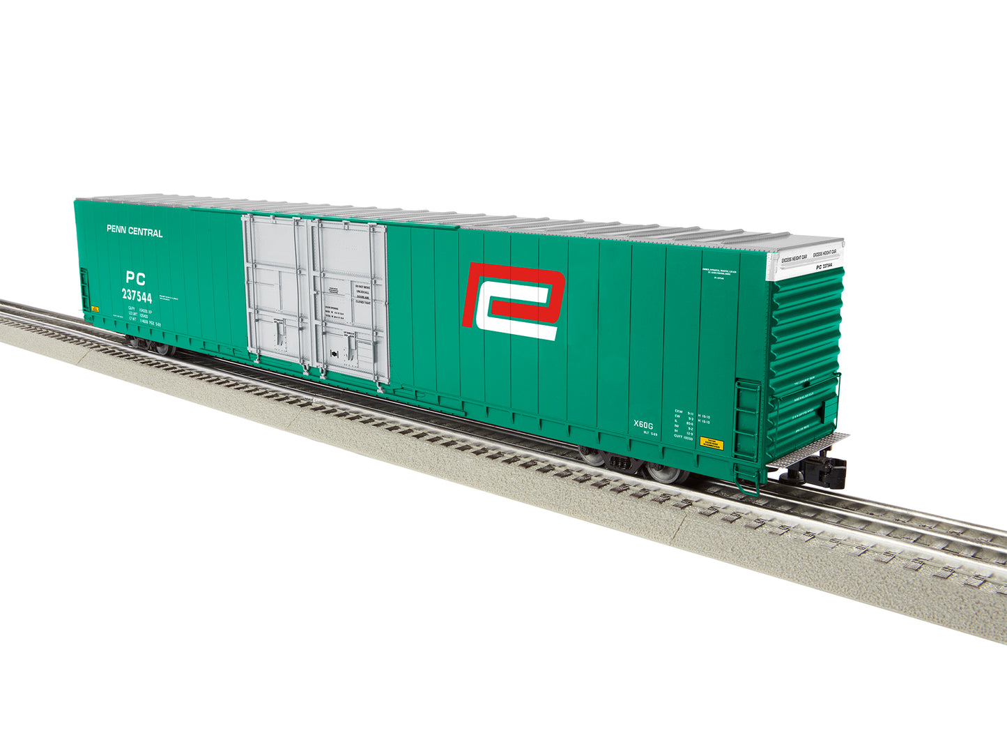 Lionel 2226370 O Penn Central 86' 4-Door Hi-Cube Boxcar #237544