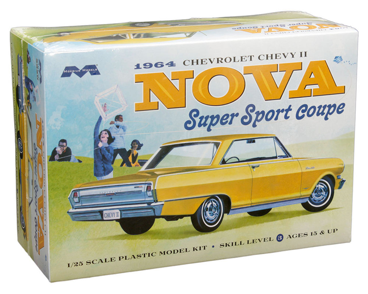 Moebius Models 2320 1:25 1964 Chevy Nova II Super Sport Coupe Plastic –  Trainz