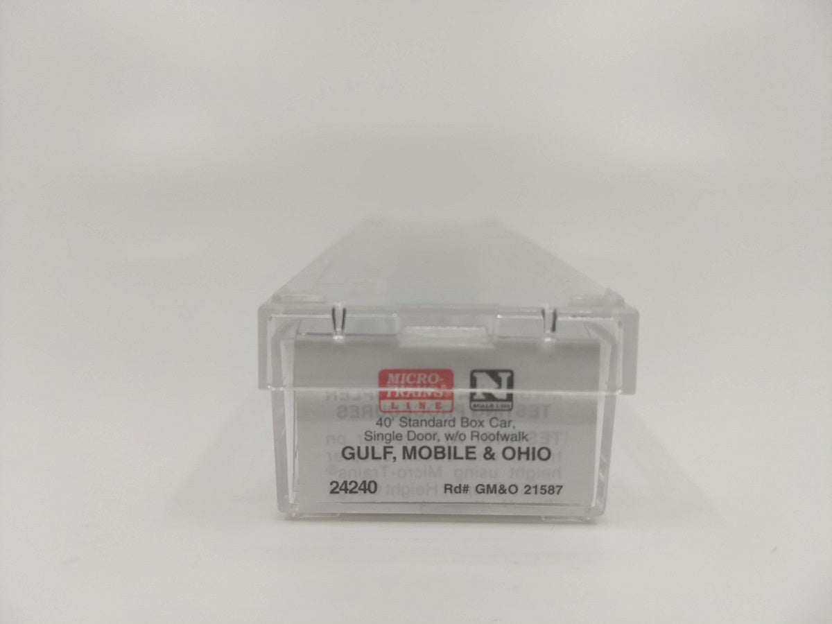 Micro-Trains 02400240 N GM&O 40' Standard Single Door Boxcar w/o Roofwalk #21587