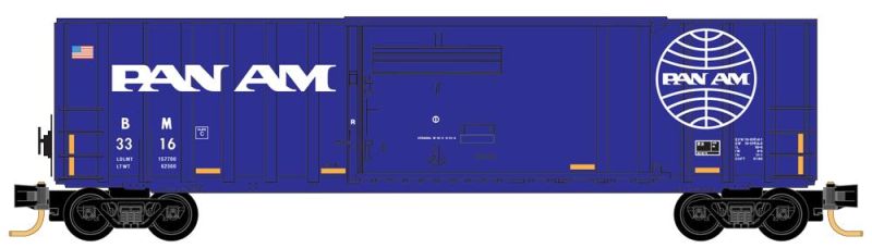 Micro-Trains 02500980 N Pan Am 50' Single Door Rib Side Boxcar #3316