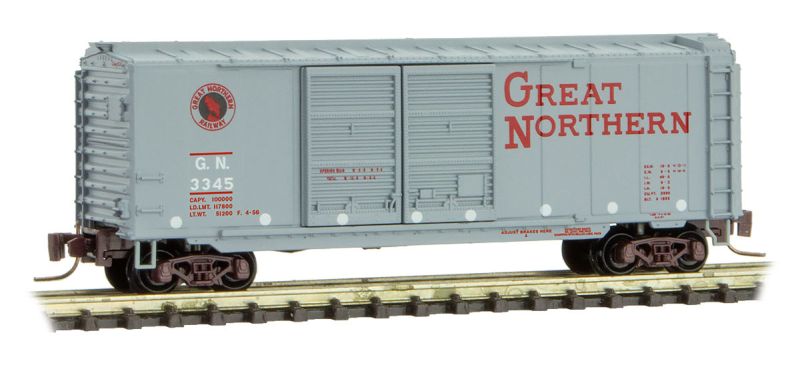Micro-Trains 50100240 Z Great Northern 40' Double Door Box Car #3345