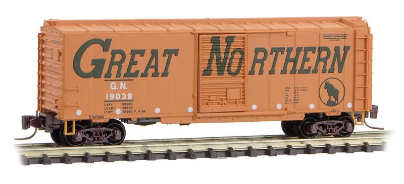 Micro-Trains 50000970 Z Great Northern 40' Standard Single Door Box Car #19038