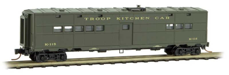 Micro-Trains 11800010 N Pullman Pool 50' Troop Kitchen Car #K-115