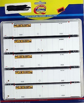 Athearn 2652 HO J. B. Hunt Monon 53' Plate Wall Container (Pack of 5)