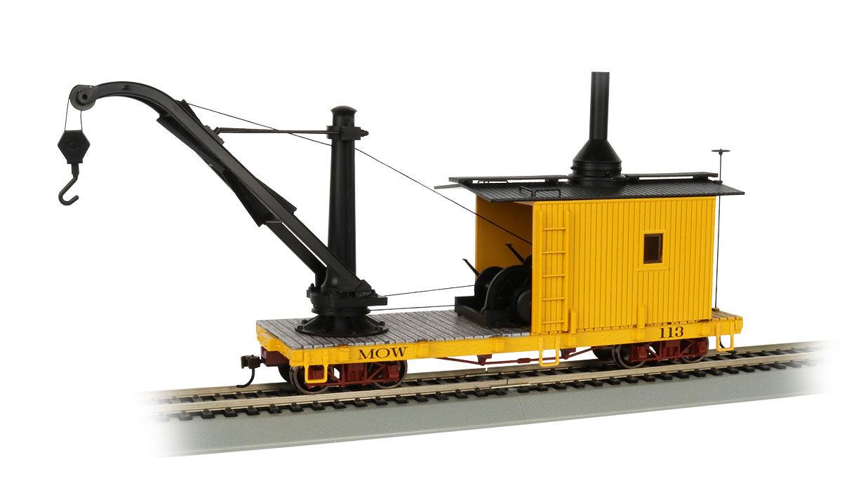 Bachmann 26902 On30 MOW Yellow Derrick Car