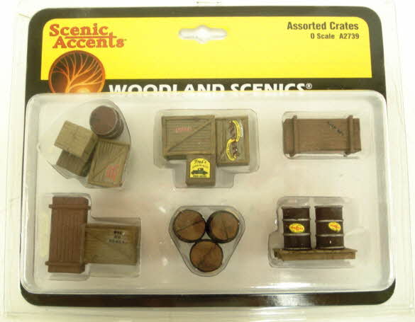 Woodland Scenics A2739 O Scenic Accents Assorted Crates & Barrels (Set of 6)