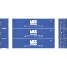 Athearn 27871 HO RTR 40' Container,, MCC Transport #2 (Pack of 3)