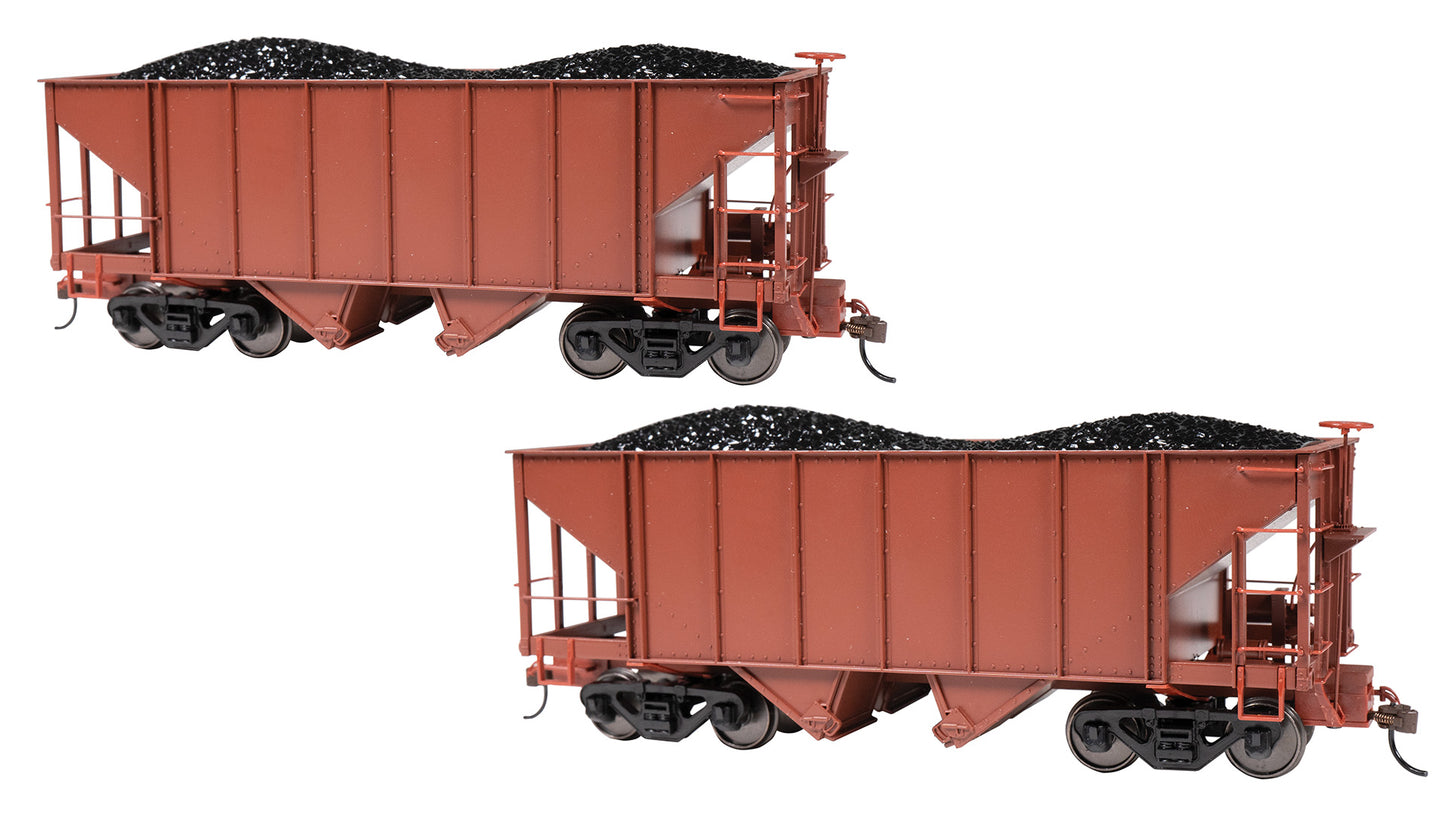 Bachmann 27904 On30 Painted Unlettered Oxide Red 2-Bay Steel Hopper