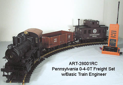 Aristo-Craft 28001RC PRR 0-4-0 G Gauge Steam Freight Starter Train Set