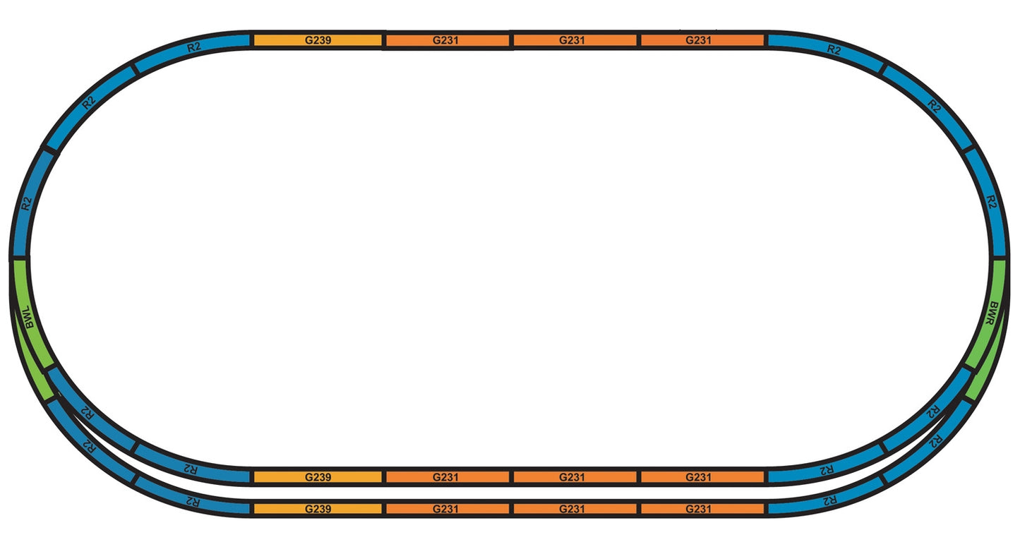 Piko 55367 HO Starter Track Set A & E Roadbed Only
