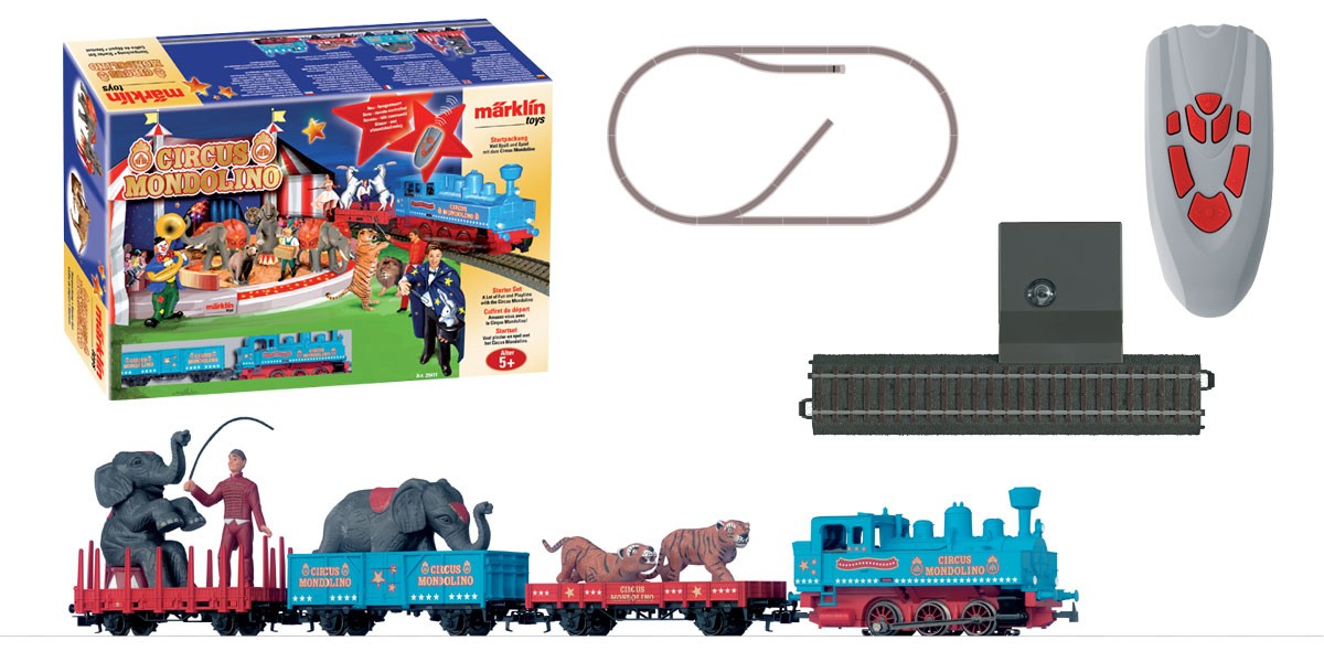 Marklin 29411 HO Circus Mondolino Steam Starter Train Set