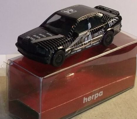 Herpa 3565 1:87 HO AMG Boss Black Mercedes-Benz 190E 2.3-16 #44 Race Car