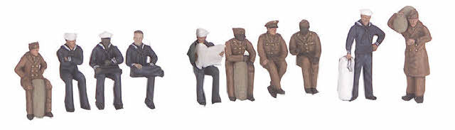 MTH 30-11065 Army/Navy Passenger Figure Set (Set of 10)