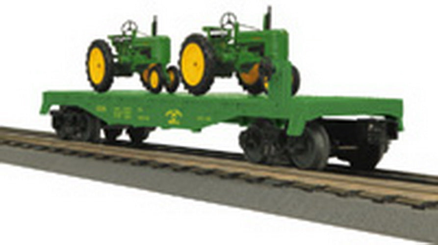 MTH 30-76306 John Deere Flat Car with 2 Model B Tractors